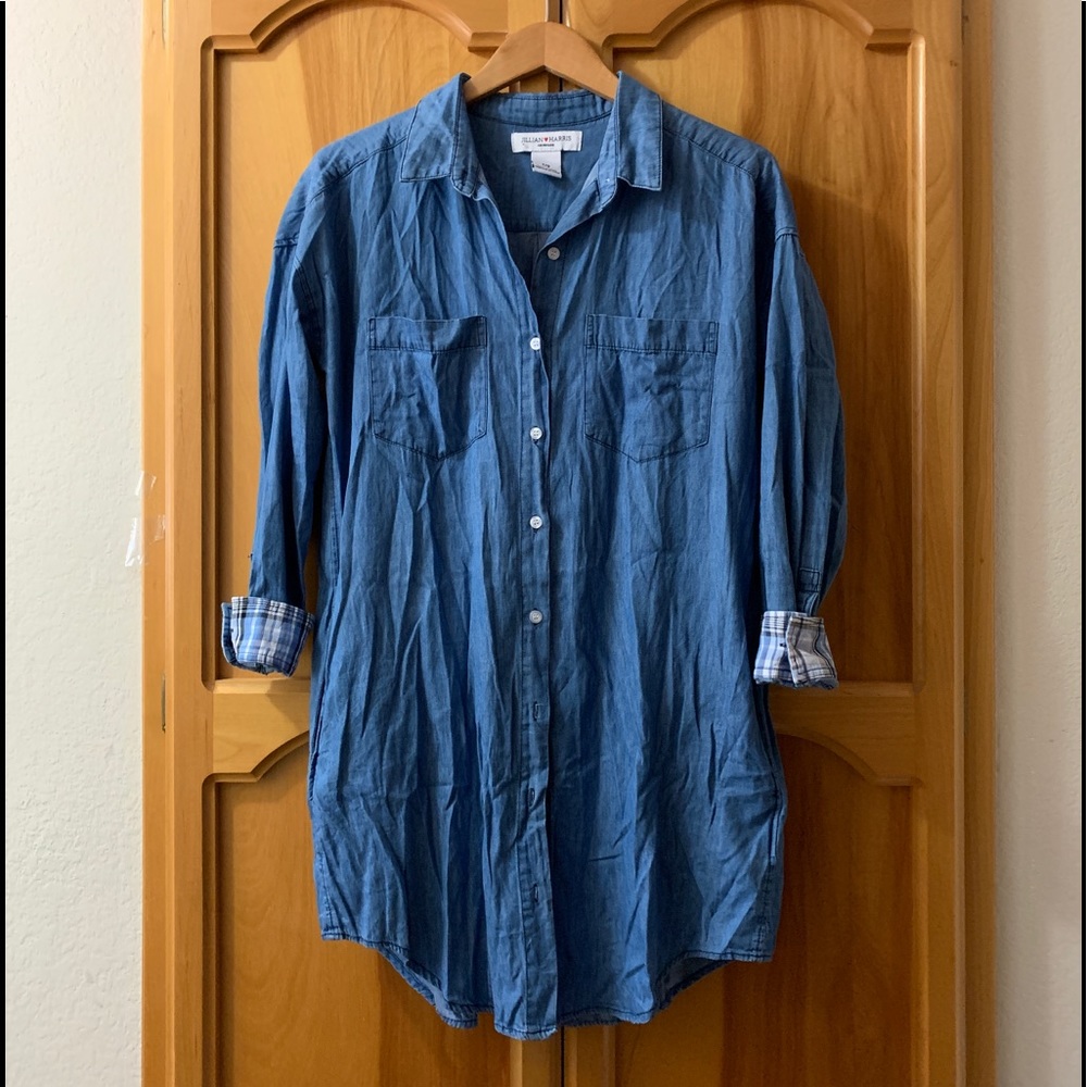 Jillian Harris Chambray Button Down Dress
